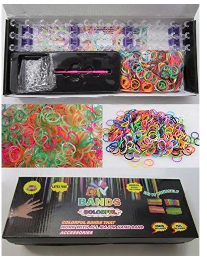 Lot 4 BOITES KIT BRACELETS À TISSER LOOM BANDS BRACELET + 600 ÉLASTIQUES RAINBOW